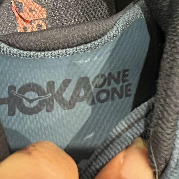 Hoka One One Bondi 7 Men's 12 Running Shoes 1110518 RTOS Blue Teal Orange - Picture 12 of 13